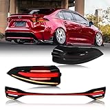 T T-ABC New Taillight Compatible with Toyota Corolla Tail Light 2020-2026 L LE SE Nightshade XSE XLE Apex Edition Hybrid Rear Lights Spoiler Trunk Accessories Custom Back Replacement (T2R Sedan)