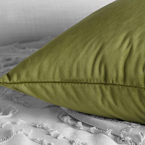 Image of HPD Half Price Drapes Cushion Cover 18 x 18 Heritage Plush Velvet - VPYC-161224-CC18PR - Pair, Retro Green