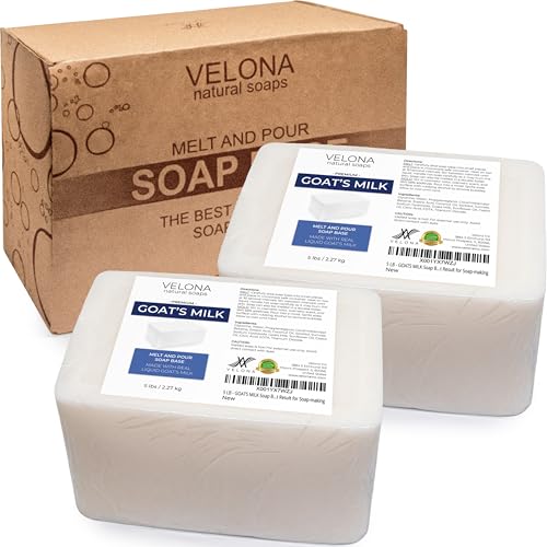 velona 10 LB - Goats Milk Soap Base SLS/SLES Free | Melt and Pour | Natural Bars for The Best Result...