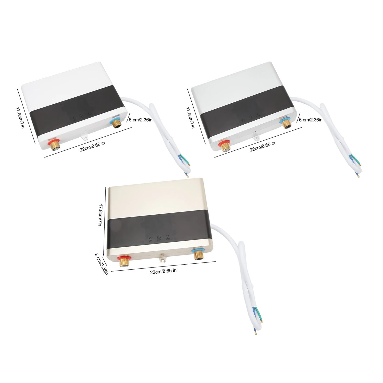 Scaldabagno Elettrico 3000W/6000W Riscaldatore Di Acqua Calda Istantanea Caldaia Cucina Di Casa Riscaldatori Elettrici riscaldare rapidamente(Silver,110 3000W)