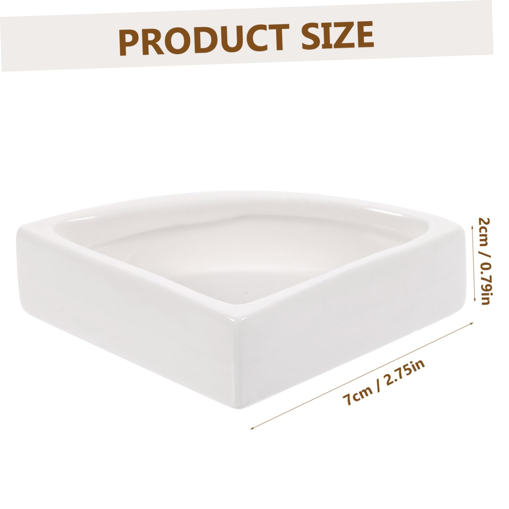 VICASKY Reptile Feeder Ceramic Water Dish Food Bowl for Tortoise and Lizards Durable Easy to Clean Container for Reptile Feeding and Hydration Needs