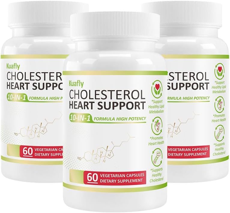 Cholesterol Lowering Supplements & Heart Support with Plant Sterols, Niacin, Red Yeast Rice, Cholesterol Supplements Support Normal Cholesterol Levels 180 Capsules