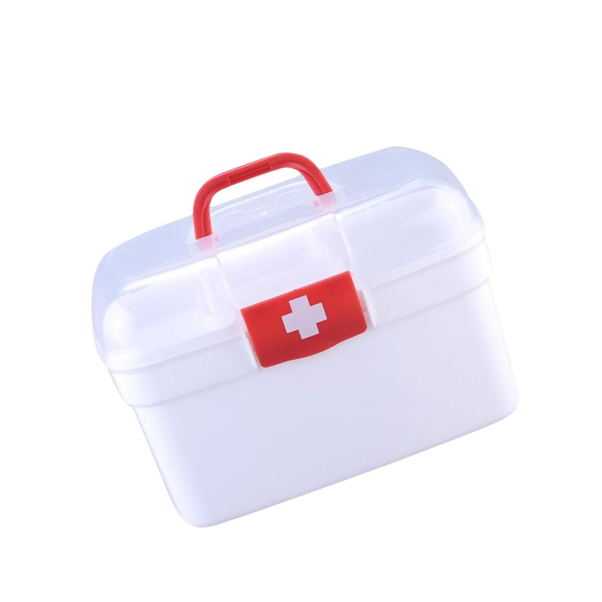 Zanthicia Versatile Family First Aid Medical Box Container with Handle for Car and Home, L