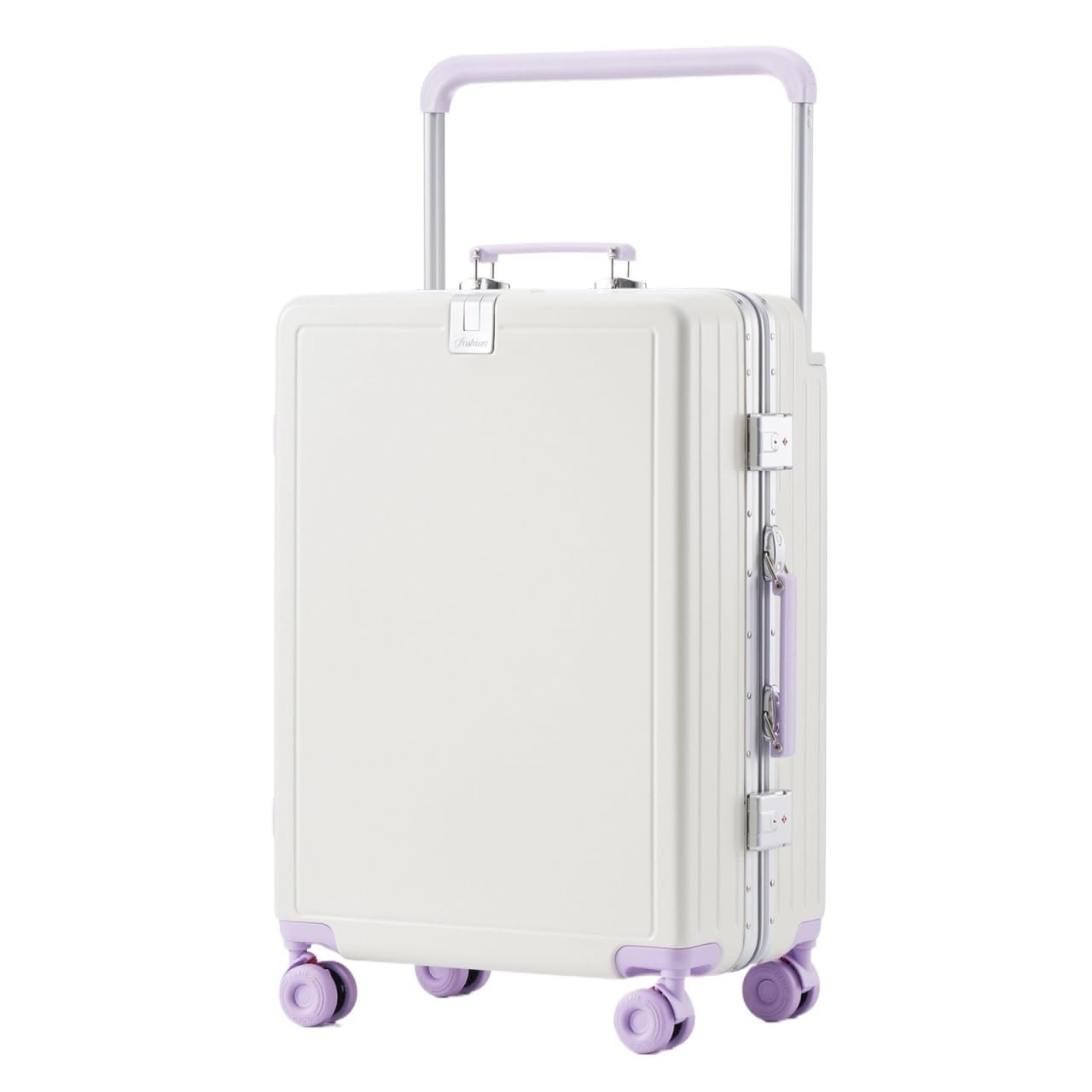Valigia Valigia Trolley Larga con Telaio in Alluminio E Lucchetto Password Valige Bagaglio Mano(Purple,22inch)