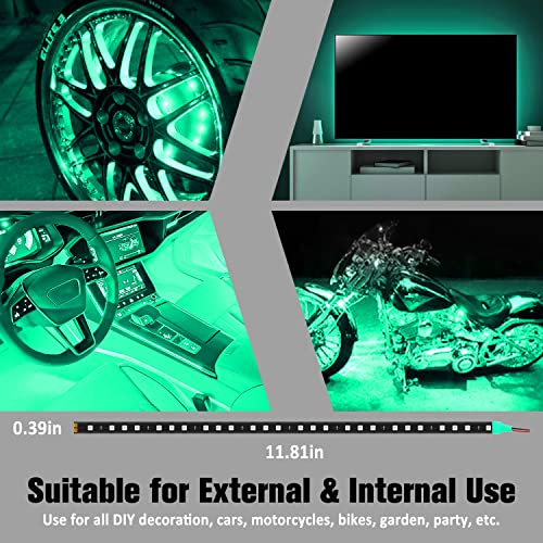 Tira LED flexible impermeable color verde DC12V 30cm miniatura 6