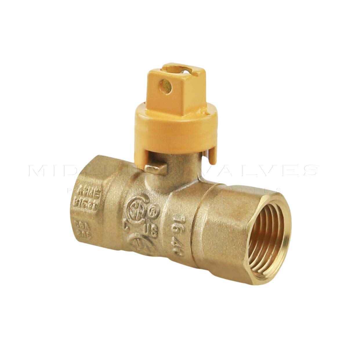 Midline Valve GAS1SCRW-5 Lot de 5 robinets à boisseau sphérique en laiton de qualité supérieure avec tournevis à poignée fendue 2,5 cm