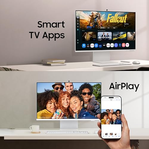 Image of Samsung 32 inch (80 cm) 4K M8 Vision AI Smart Monitor|UHD 3840 x 2160|Smart TV Experience with AI|Slimfit Camera|Type-C|Apple AirPlay|Gaming Bar|Remote|Speakers|Wi-Fi|Bluetooth|LS32FM801UWXXL|White