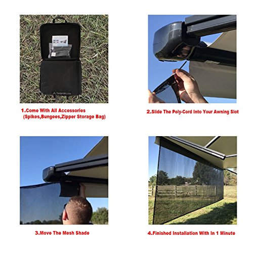 Image of RV Awning Mesh Sun Shade Screen for Motorhome Camper Trailer Sunshade