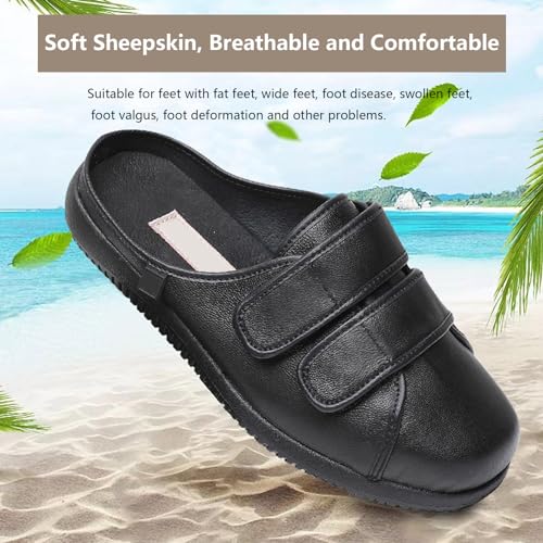 bumuam Diabetic Slippers for Women Extra Wide, Lymphedema Shoes, Edema Shoes for Swollen Feet, Indoor and Outdoor Diabetic Slippers for Women2