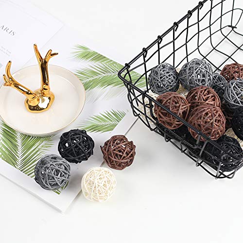 Domestar HR0182 24Pcs Wicker Rattan Balls Decorative Orbs Natural Spheres Craft Diy Vase Fillers thumb #5