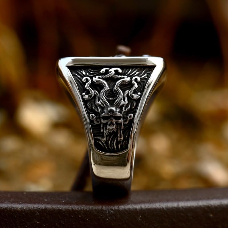 Image of 2023 Skull Ring Cool Evil Death Punk Rock Stainless Steel Rings Aly Style Jewelry