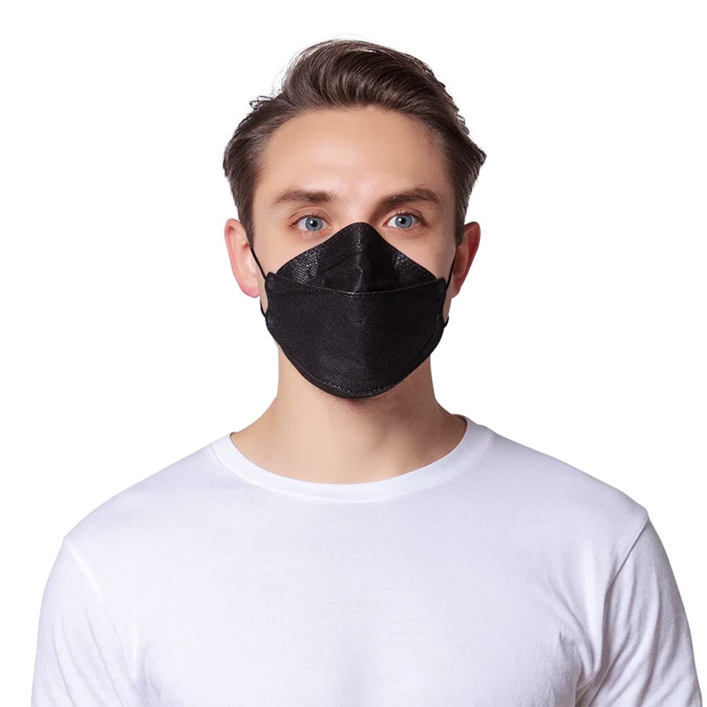 FFP2 Lot de 15 grands masques en forme de poisson Noir Certifié CE