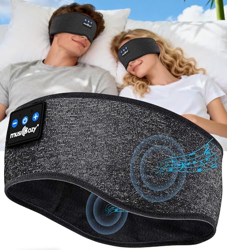 Casque de sommeil sans fil Bluetooth 5.4 avec écouteurs 4 en 1 ultra doux MUSICOZY