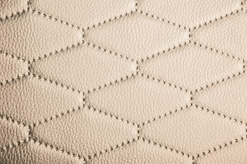 Kunstleder - gestepptes Kunstleder - Raute - kaschiert - Meterware - Polsterstoff - Stoff - 140cm creme Cover