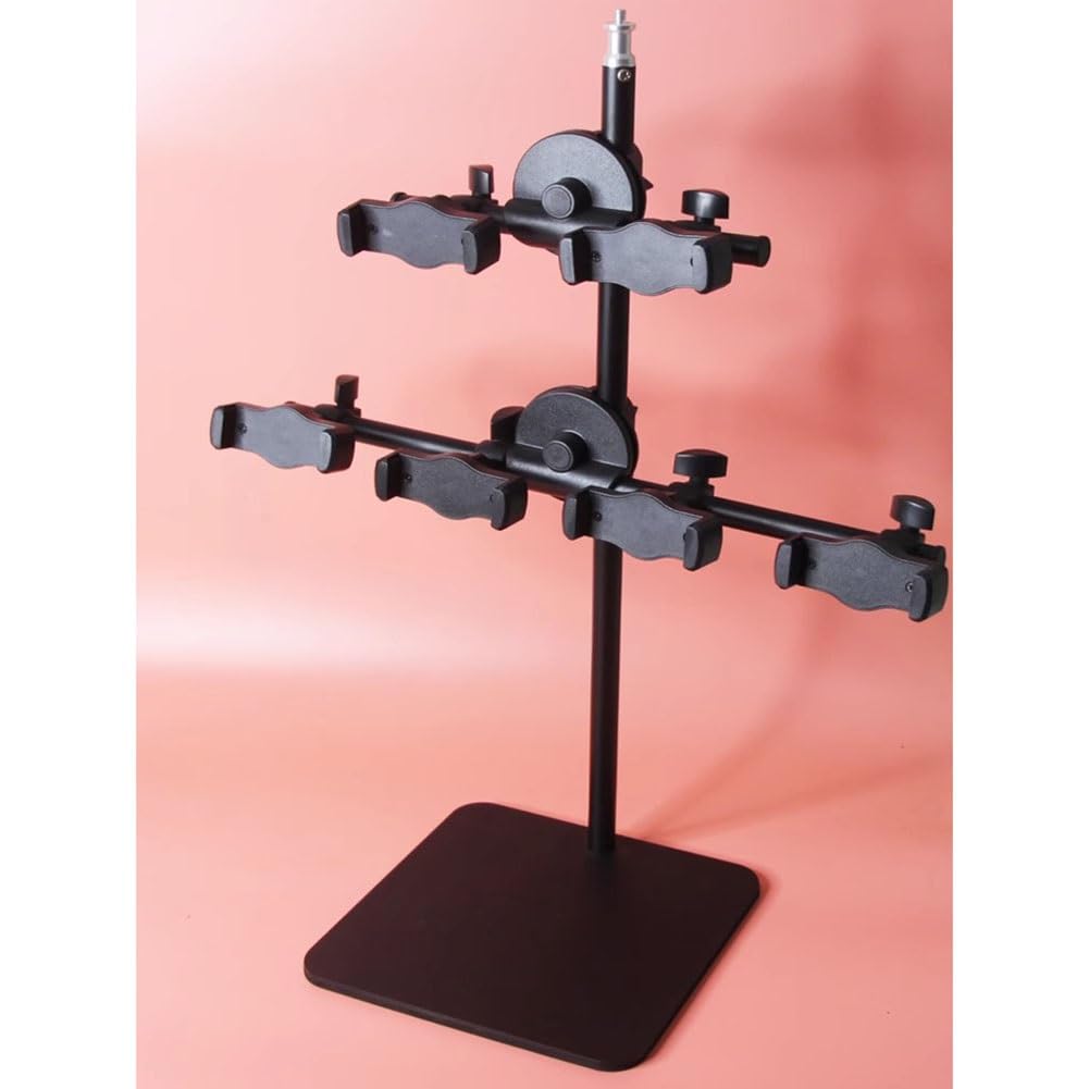 exproyzk Soporte para Móvil Soporte de teléfono Ajustable para Escritorio, Soporte para Varios teléfonos móviles al Mismo Tiempo, Accesorios de Escritorio(6+4)