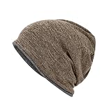 Multifunctional 3 in 1 Classic Plain Baggy Skull Cap Slouchy Beanie Fall/Winter Warm Hat Ear Warm He