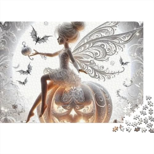 Puzzle de 1000 piezas para adultos con diseño de calabaza y hada fantasía