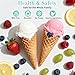 Secura Mini Ice Cream Maker for Gelato, Sorbet, Frozen Yogurt, 0.4QT Automatic Electronic Gelato Maker with Mixing Spoon & Recipe Book, Quick Homemade & Great Gift,Aqua