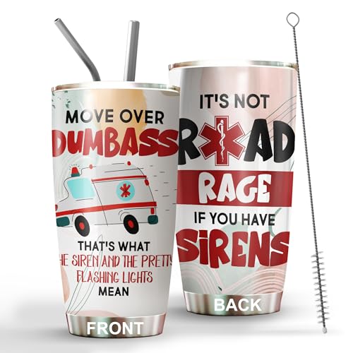 MEDROC EMT Gifts For Women - Tumbler Stainless Steel 20oz, Happy EMS Week Appreciation Gifts Bulk for Men, Funny Paramedic Accessories for Work Must Have, EMS Coffee Cups for Graduation Retirement