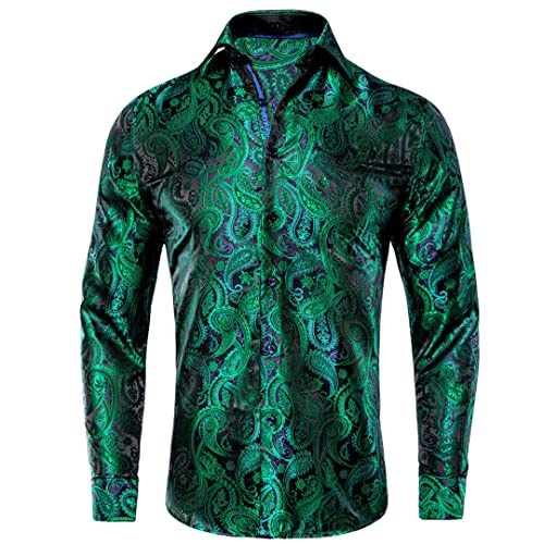 Chemise à manches longues jacquard motif cachemire floral coupe ajustée