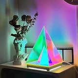 Ragibow Colorful Table lamp Acrylic 3D Art Pyramid Night lamp Creative Acrylic Light Bedside Table A