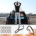 Suu66 Heavy Duty Cargo Net for Pickup Truck Bed - 5' x 7' Stretches to 15' x 21' - Sturdy Latex Bungee Net Mesh - with 12 Metal Carabiners - Truck Bed Accessories for Dodge RAM, Ford, Chevy, Toyota