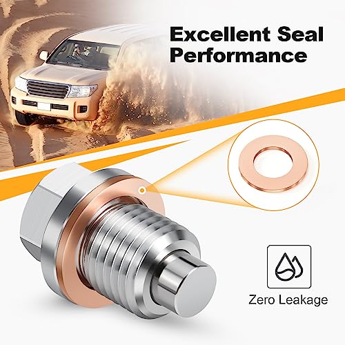 Image of 20PCS M12 Red Copper Oil Drain Plug Crush Washers Gasket Seal Ring