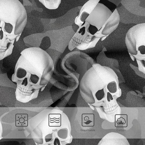 Joisal Girls Underwear Toddler 2t Cotton Little Girl Panties Fun Print Briefs Girls Undies Dark Gray Black Camouflage Skulls3