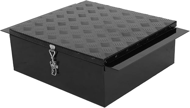30 Inch Black In -Frame Truck Box for Semi Truck Frame Rails, Truck Box Organizer with Adjustable Latch, 30" x 22" x 9" Aluminum Heay Duty Truck Tool Box