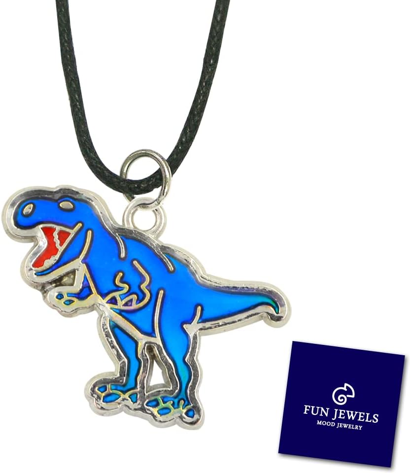 Handmade T-Rex Dinosaur Pendant Color Change Mood Necklace For Boys Girls Animal Jewelry Gifts - Image 8