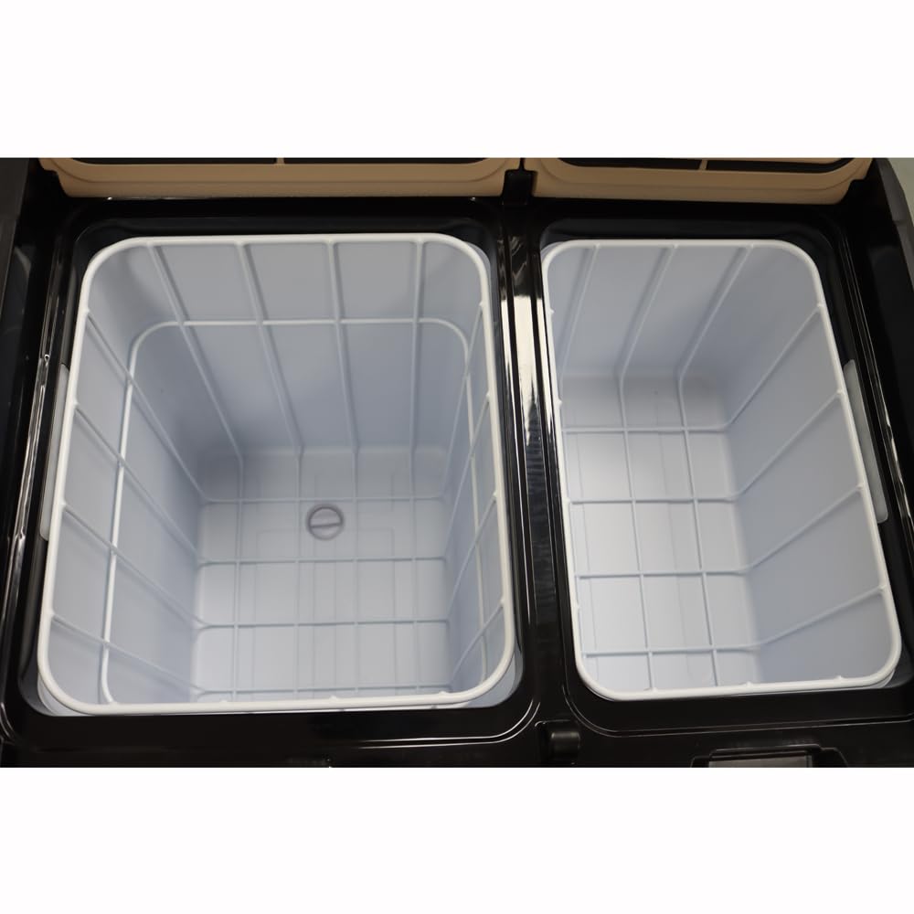 Intsupermai Small Refrigerator Car Household Dual Use Portable Fridge Freezer Portable Refrigerator 45l For Camping Car Truck Boat 12/24v Dc 100-240v Ac on Fridge.com - View 3
