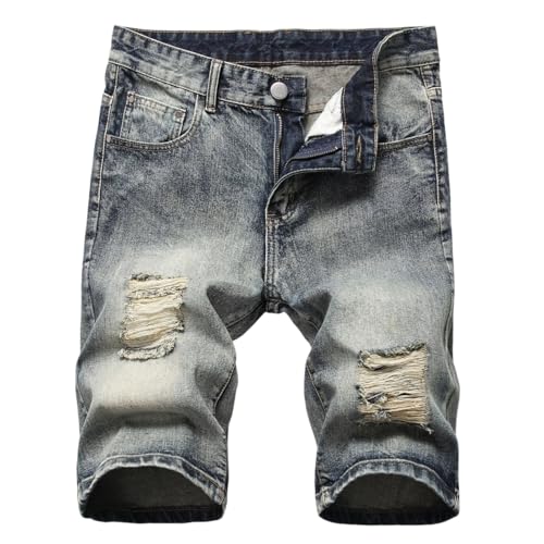 Short en jean brodé homme look usé idéal pour vos sorties de loisirs d'été