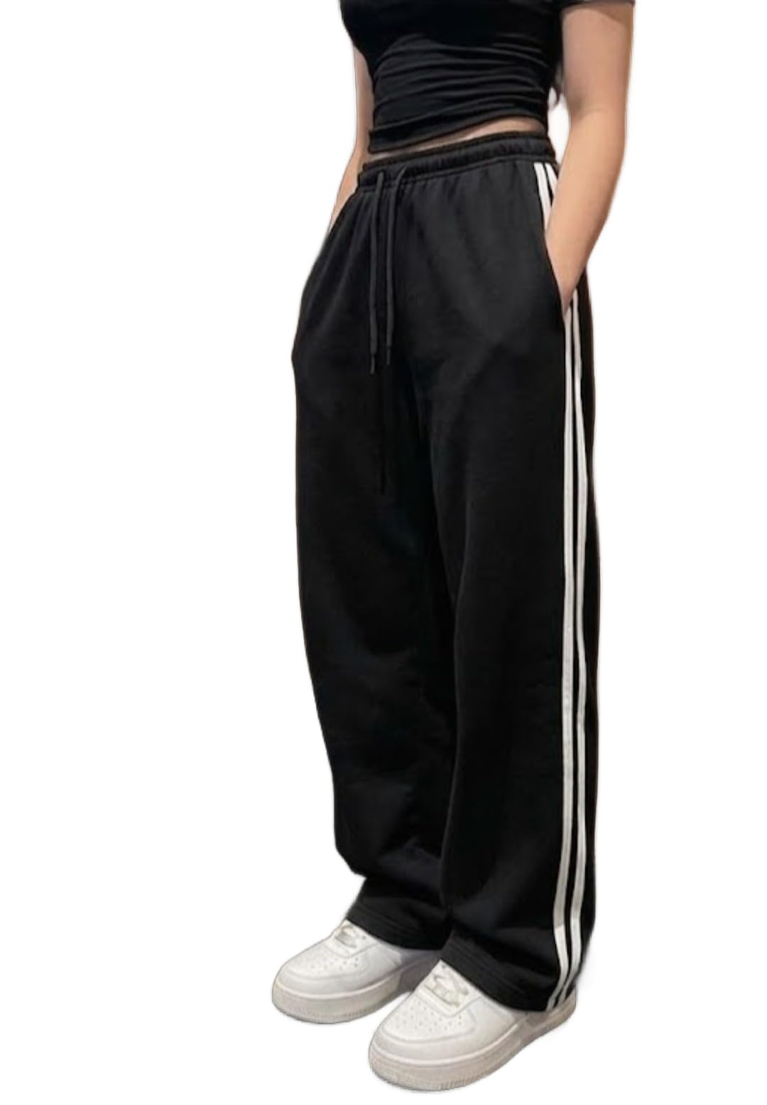 dockstreet Track Pant for Women || Baggy Fit || Track Pants || Full Elastic Jogger Track Pant ||-picture-23