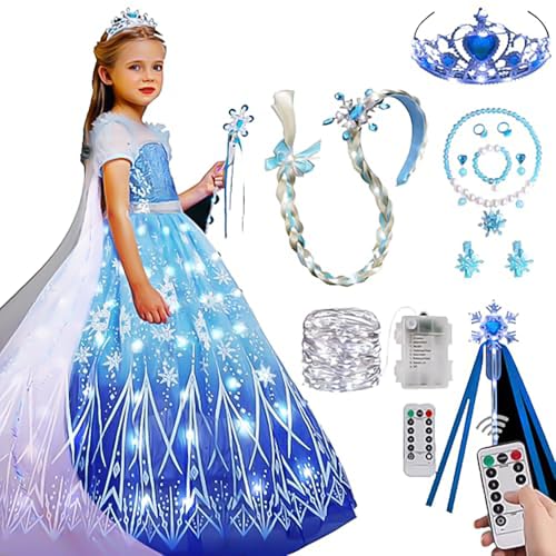 Light Up Princess Dress for Girls Ice and Snow Princess Dress