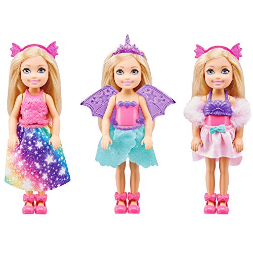 Barbie Chelsea Dreamtopia Muñeca se disfraza con accesorios de moda y disfraces de juguete (Mattel GTF40)