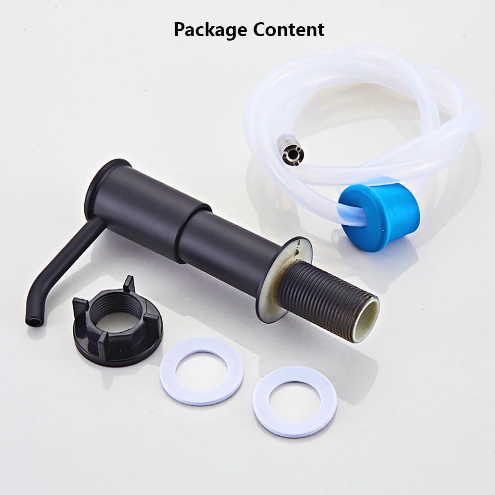 Distributeur de Savon Encastrable Distributeur Savon Evier Cuisine Distributeur Savon Tête de Pompe avec Tube d'extension de 100 cm / 40("