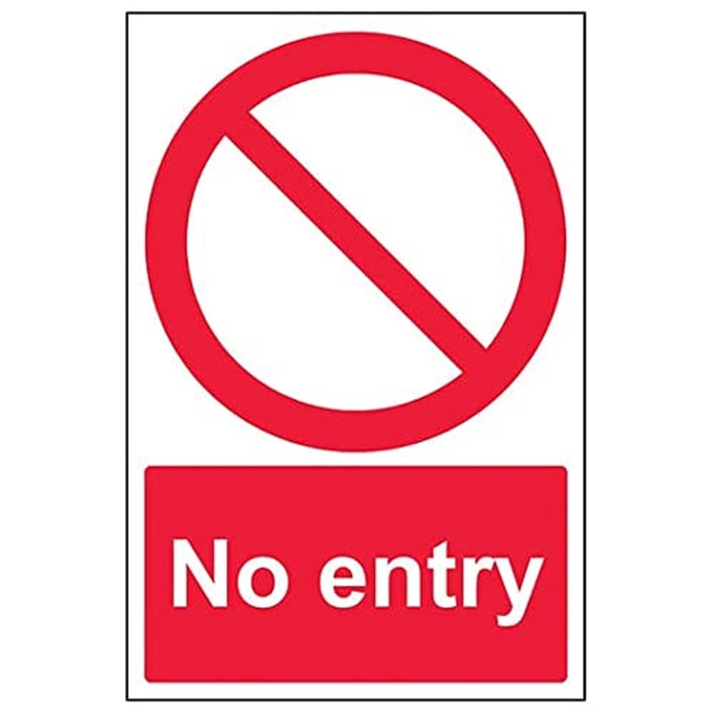 Prohibition Access - No Entry - 300 X 400mm, Multi, 300x400mm