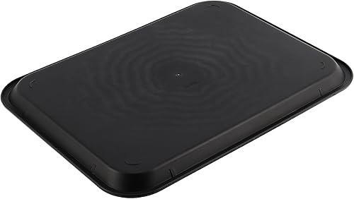 Miniatura 5 de SHEUTSAN 8 paquetes de bandejas de plástico de 16 x 12 pulgadas para comida rápida, bandejas rectangulares antideslizantes para servicio de