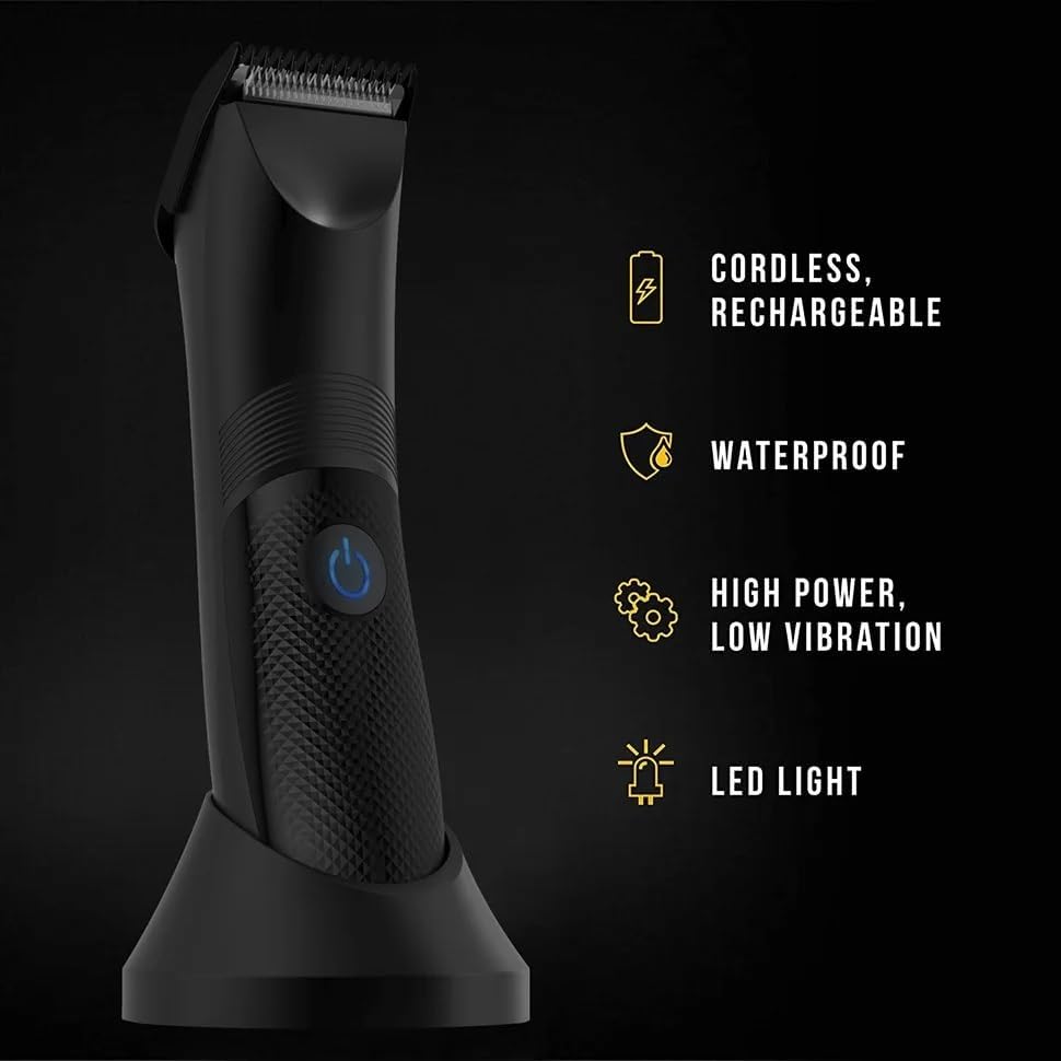 Hair Clippers for Men, Body Hair Trimmer Men's Electric Shaver Groin Hair Trimmer Body Grooming Clipper Bikini Epilator USB Rechargeable Shaver Razor