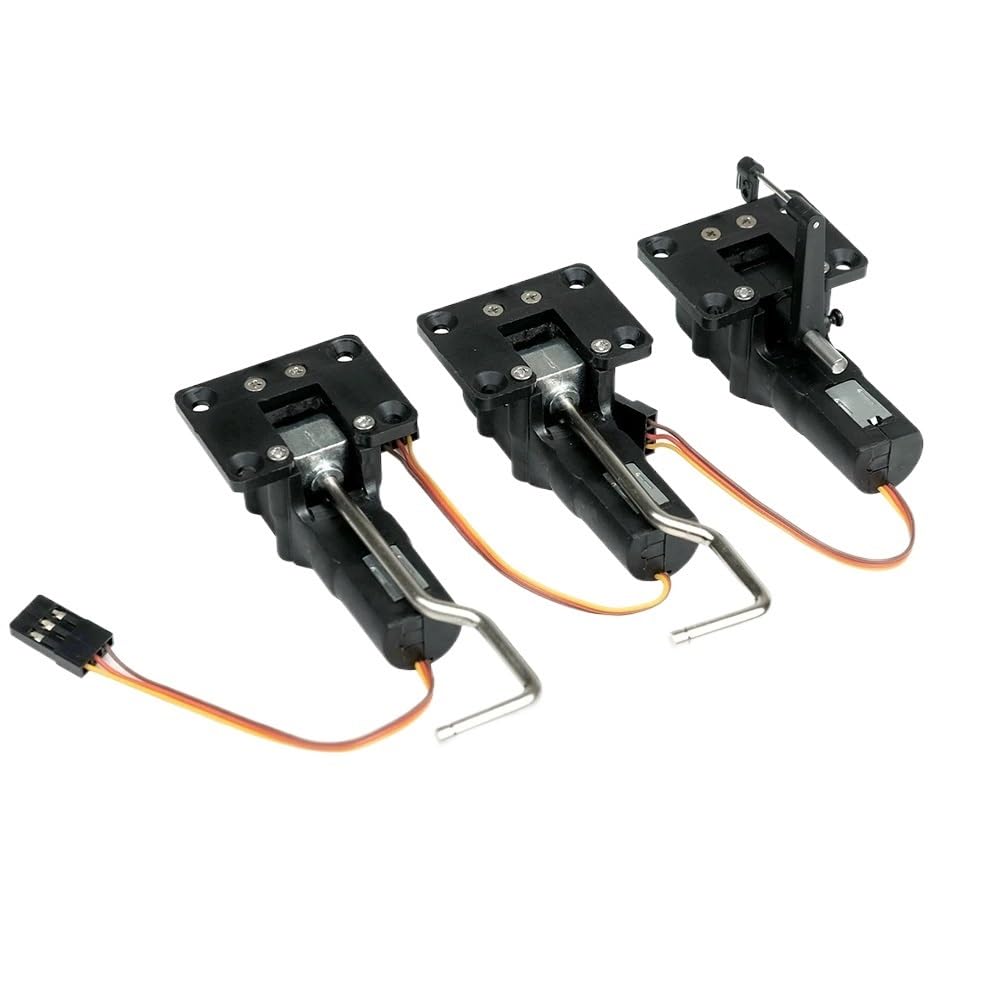 Tren De Aterrizaje Retráctil For Avión RC De Ala Fija | Tren de aterrizaje retráctil electrónico de metal, diseño sin servo(Nose and 2pcs Main)