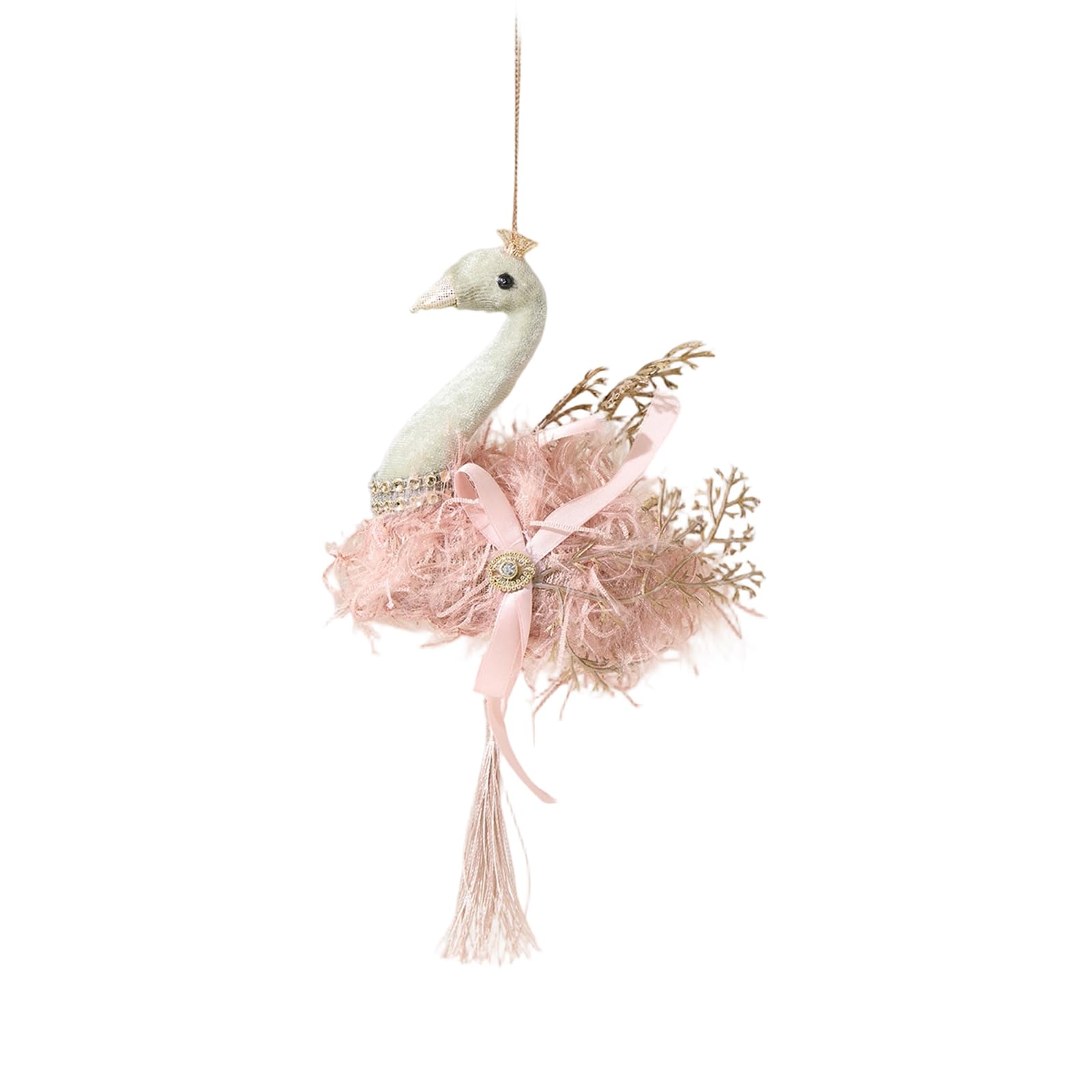 Uqezagpa E Velvety Birds Shap Ornament Shatterproof Christmas Tre Decoration For Holiday Party Centerpieces Shop Window Display Fabric Decoration