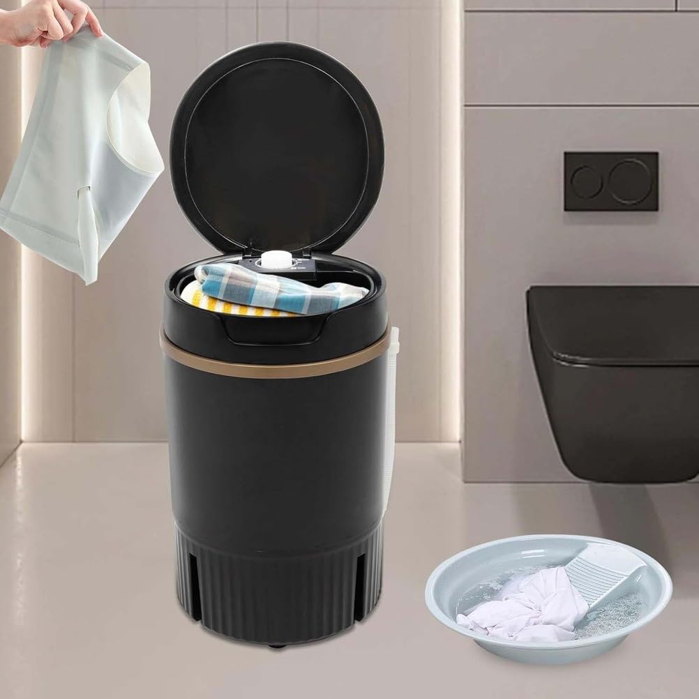 Lavadora semiautomática portátil con cesta giratoria desmontable, mini lavadora compacta para ropa, calcetines y ropa interior, tamaño pequeño para un fácil almacenamiento