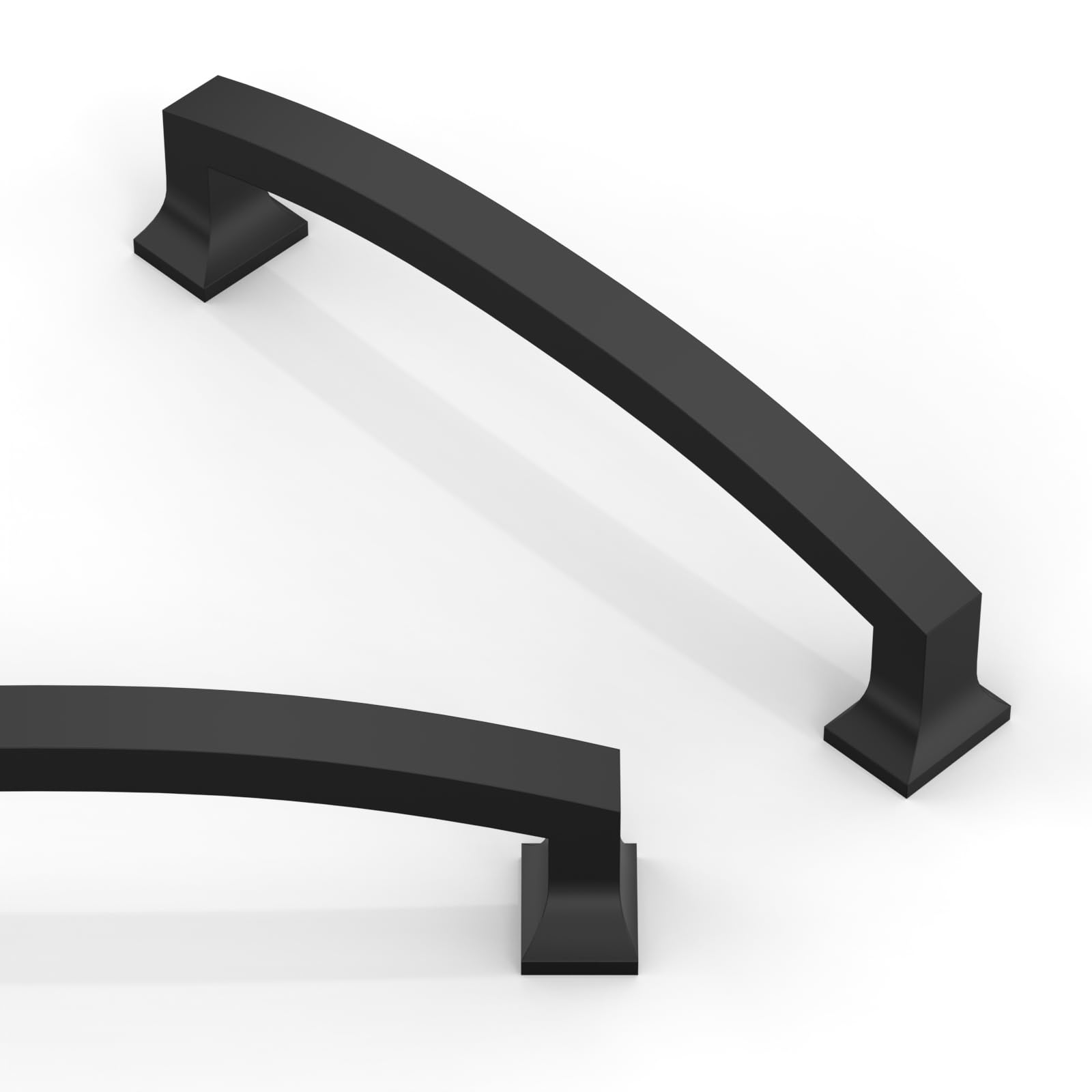 Asimerdeco 10 Pack Matte Black Cabinet Pulls 5 Inch(128mm) Kitchen Cabinet Handles Solid Zinc Alloy Cabinet Hardware Drawer Pulls