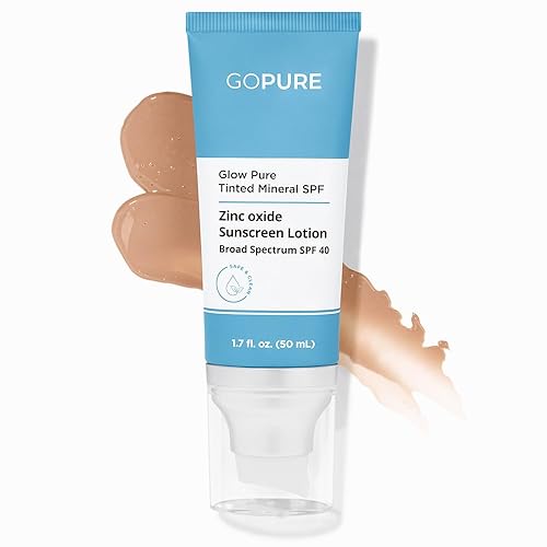Miniatura 7 de goPure Glow Pure Mineral SPF 40 PA +++  Protector solar facial probado por dermatólogos  Hidratante teñido con SPF  Piel brillante protegida  Sin