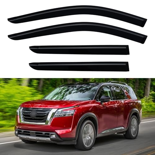 Image of Window Visors Rain Guards for 2022 2023 2024 2025 2026 Nissan Pathfinder, Out-Channel Window Vent Wind Deflectors Visors Shades for 22 23 24 25 26 Nissan Pathfinder S SV SL Platinum Rock Creek