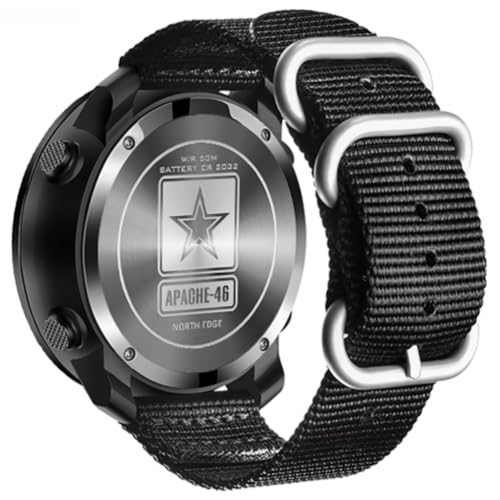 Image of NORTH EDGE APACHE-46 Digital Sports Watch for Men - Military Tactical Survival Watch with Compass, Temperature, Steps Tracker