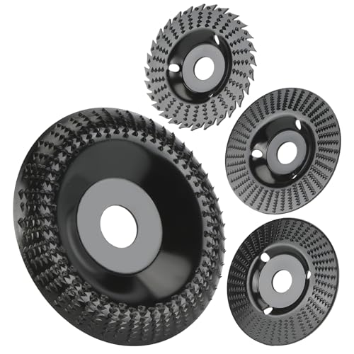 Holz Schleifscheiben für Winkelschleifer 125mm,4 Stück Hochwertige Frässcheibe für Holz, Robustes Zubehör für Holzbearbeitungswerkzeuge, Flexscheibe Baumstumpffräse Wurzelfräse Lackfräse