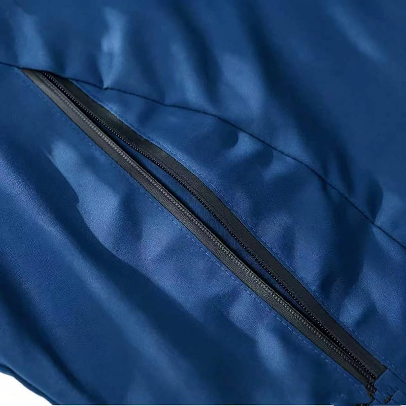 Image of Men's Waterproof Windbreaker with Removable Hood Lightweight Rain Coats for Casual Hiking Cycling
