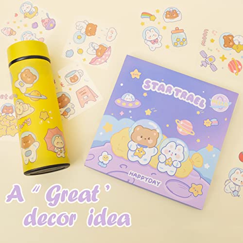 CUNCUN 100 Sheets Cute Stickers Set, Kwaii Stickers Waterproof for Water Bottles, Phone Cases, Laptops, Scrapbook, DIY Crafts Supplies, Bullet Journaling, Aesthetic Sticker Packs for Girls Boys