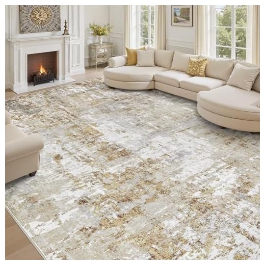Soft Abstract Washable Living Room Rug